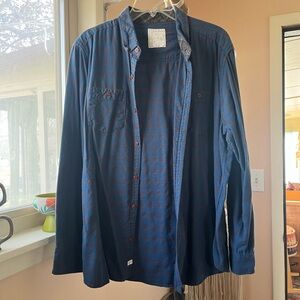 Flannel dark blue and grey